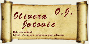 Olivera Jotović vizit kartica